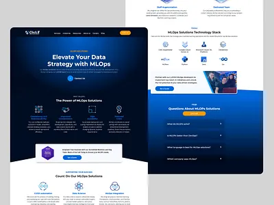 Landing Page of MLOps Solutions graphic design it landing page landing page landing page services mlops mlops solutions tech landing page web design web development