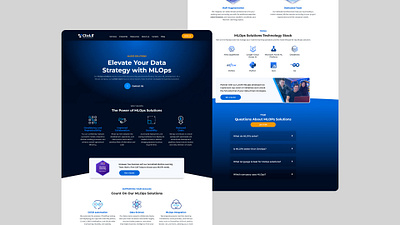 Landing Page of MLOps Solutions graphic design it landing page landing page landing page services mlops mlops solutions tech landing page web design web development