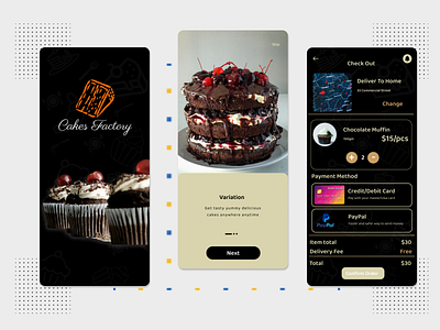 Dessert Shop Mobile App Design android app app design graphics design landing page mobile app design ui ux