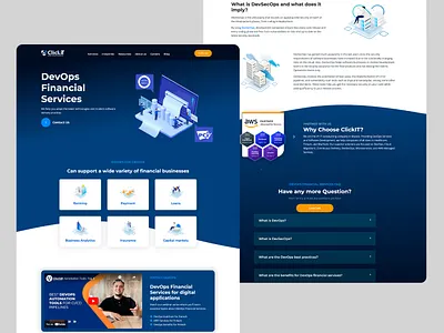 Landing Page of DevOps Financial Services devops financial services graphic design it landing page landing page landing page services tech landing page web design web development
