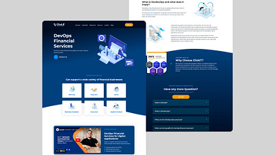 Landing Page of DevOps Financial Services devops financial services graphic design it landing page landing page landing page services tech landing page web design web development
