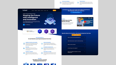 Landing Page of Machine Learning Development Services ai graphic design it landing page landing page landing page services machine learning tech landing page web design web development