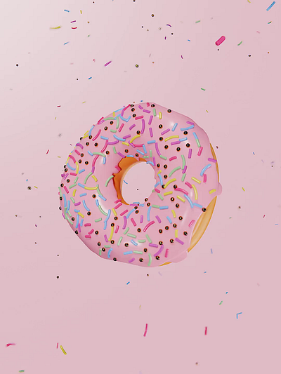 First animated donut 3d animation
