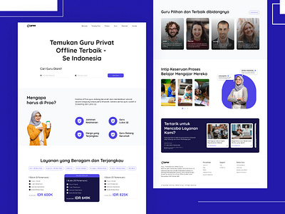 Proo - Private Teacher Landing Page Website branding design education education app education website figma design homepage landing page minimalist design modern design private teacher landing page private teacher website ui ux web design website