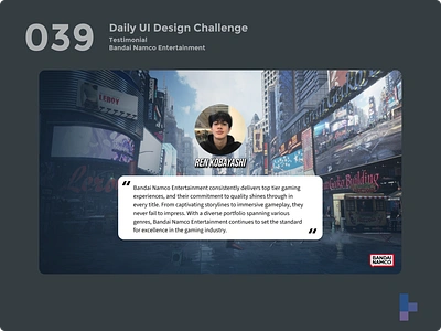 Daily UI 039 - Testimonial bandai namco daily ui 039 daily ui 39 dailyui review tekken 8 testimonial ui video games visual design