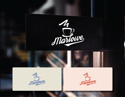 Marlowe (Coffee Shop) brand brandidentity branding business cafe coffee coffeeshop concept design freelancer graphic design illustrator logo logodesign logomark logotype marlowe sweet vector