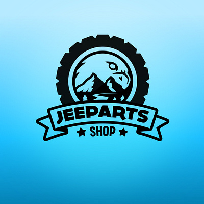 Auto Parts Shop Logo auto car eagle mountain parts repair ribbon tire vehicle