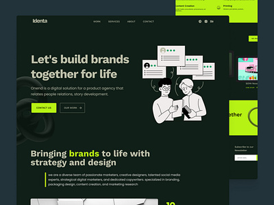Branding Agency Website Design Concept figma figma freelance landing page ui ui design ui designer uiux website design