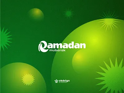 RAMADAN MUBARAK Branding Concept brand design brand identity branding green letter r lime logo logo design logo identity logogram logomark logotype moon moslem ramadan star typography visual identity