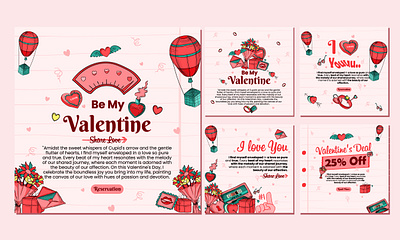 Valentine Social Media animation branding design design for sell graphic design graphic poster illustration logo motion graphics social media template ui ux vector