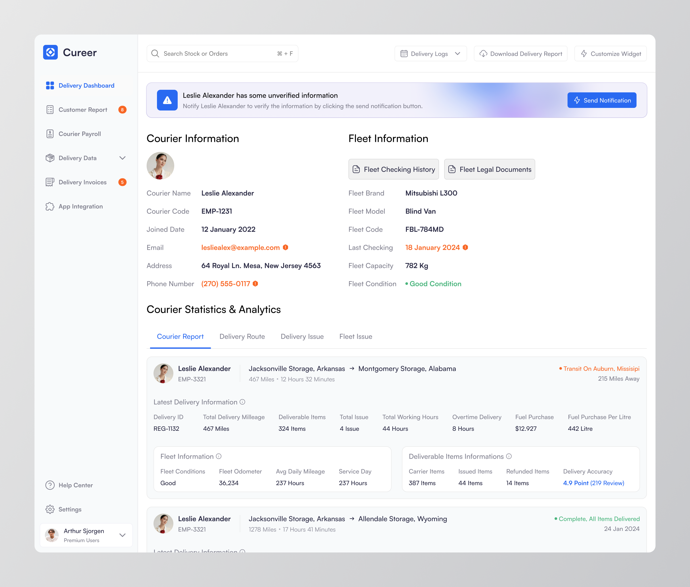 Cureer - Personal Information Page by Yoga Satria for Odama on Dribbble