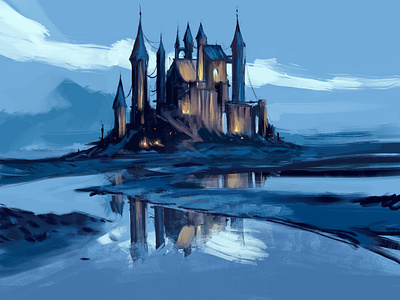 Procreate landscape painting