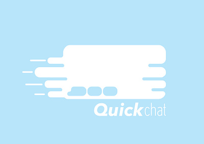 Messaging App Logo "Quickchat" branding dailylogochallenge design graphic design illustration logo vector