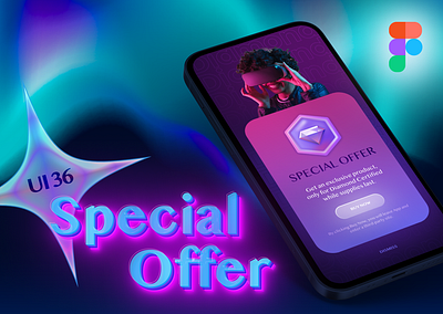 UI 36_Special Offer app dailyui dark mode figma mobile phone ui ui 37 vr