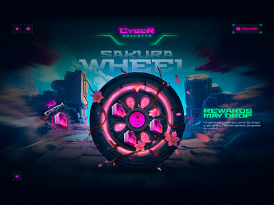 Cyber Casino: Promo-Roulette casino casino roulette cyber cyber casino cyber game cyber roulette cyber ui cyber wheel gambling gambling wheel game interface interface casino roulette promo promo roulette rewards roulette roulette design web wheel casino wheel wheel design