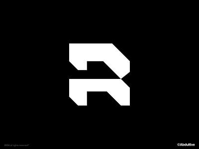 monogram letter R logo exploration .001 brand branding design digital geometric graphic design icon letter r logo marks minimal modern logo monochrome monogram negative space