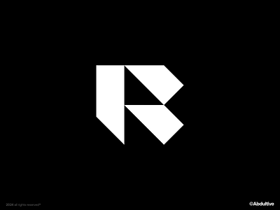 monogram letter R logo exploration .002 brand branding design digital geometric graphic design icon letter r logo marks minimal modern logo monochrome monogram negative space