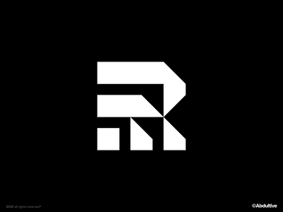 monogram letter R logo exploration .005 brand branding design digital geometric graphic design icon letter r logo marks minimal modern logo monochrome monogram negative space