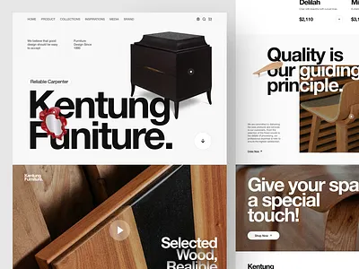 Furniture Landing Page furniture furniture landing page furniture website interior landing landing page ui unique style website