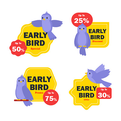 Hutcoupon Early Bird Discount Design logo ui