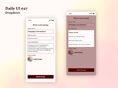 Daily UI 027: Dropdown dailyui design figma mobile ui uidesign ux