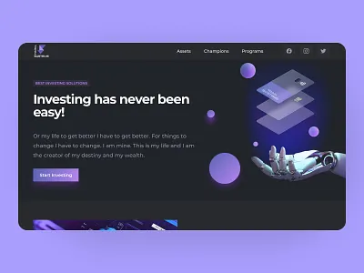Tran.Systems Investing Platform crypto design homepage interface ui ux