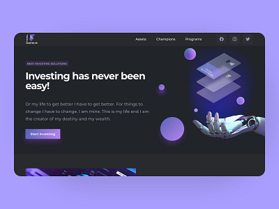 Tran.Systems Investing Platform crypto design homepage interface ui ux