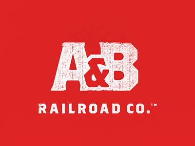 Adrian & Blissfield Railroad Logo a ab ampersand b branding coupling derek mohr grand rapids industrial jackson lansing lettering locomotive logo michigan negative space railroad train typography
