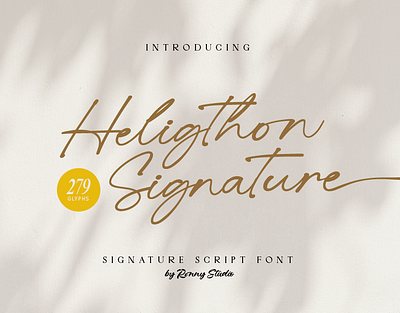 Heligthon Signature Script Font web fonts