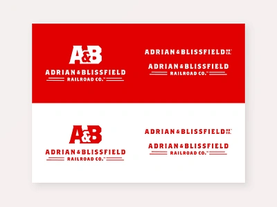 Adrian & Blissfield Railroad Branding a ab ampersand b branding coupling derek mohr grand rapids industrial jackson lansing lettering locomotive logo michigan negative space railroad train typography