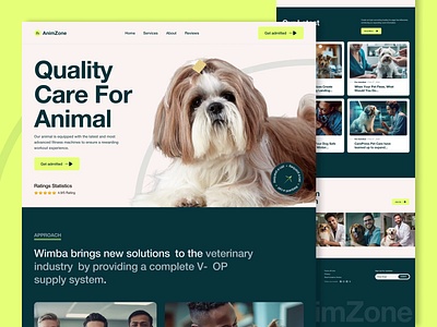 Animal Healthcare Landing page animal animalcare animalhealth care clean healthcare healthtalk landingpage lifestyle minimul modern training uidesign uxdesign webdesign wildlife