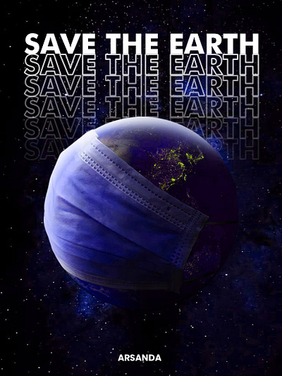 Earth Mask 2d design poster earth earth design earth mask earth poster graphic design illustation photoshop poster save the earth