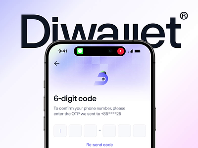 Diwallet - Fintech Sign Up and Verification account app sign up banking finance fintech interface ios app login form login page mobile app money on boarding payments phone number product design register sign in sign up transactions verification