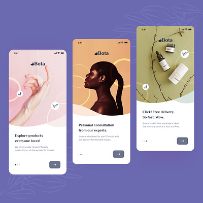 Bota - Beauty e-commerce app ui