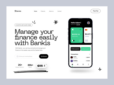 Fintech website design UI app design bank banking designer finance finance website fintech ios minimal design mobile app money payment ui user interface ux web design web page website website design