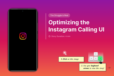 Instagram Calling UI Redesign banking case study ecommerce fintech healthcare instagram mobile app ui
