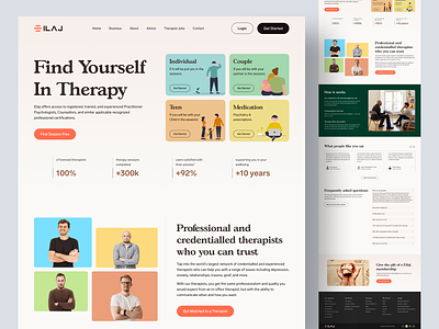 Mental Health Landing Page artiflow halal halal design home page design landing page mental health mental health landing page mental health platform mental health web online doctor online mental health online theraphist product design theraphist uiux design web design