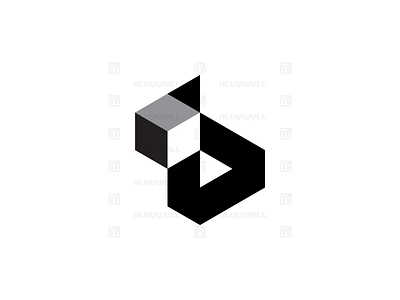 Letter B Cube Logo Forsale 3d art b bb box branding cube d design flat graphic design hexagon hexagonal initial letter logo minimal modern p vector