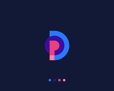 DOP: Logo Design concept digital orientation flat logo