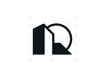 Letter L Building Logo Forsale art branding building construction design estate flat graphic design initial l letter ll logo minimal modern moon property real sun vector