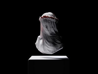 3D Veiled Lady Bust 3d background graphic design motion design motion graphics statue