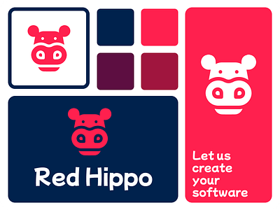 Logo for Red Hippo branddesigner branding graphic design illustrator logo logodesign