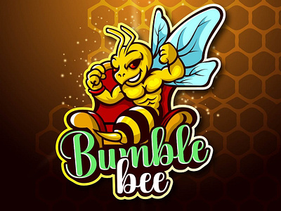 Bumble Bee mascot logo✌️ branding bumblebee cartoon design esports gaming graphic design illustration mascot motion graphics sports twitch