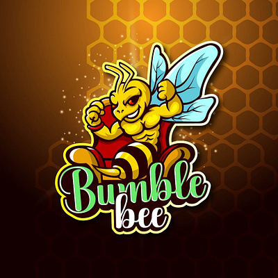 Bumble Bee mascot logo✌️ branding bumblebee cartoon design esports gaming graphic design illustration mascot motion graphics sports twitch