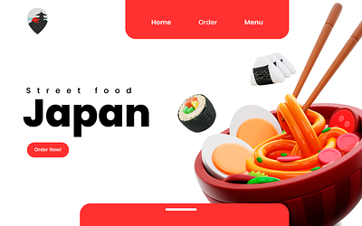 Japan Cuisine Landing Page branding design graphic design ui ux web design