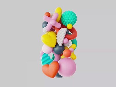 Feeling a tad squishy today 🍊 3d art 3danimation 3dmodelling abstarct abstract balloon balls cinema4d colliding concept design dynamics graphic design gsg life madewithgsg motion motion graphics plastic playful