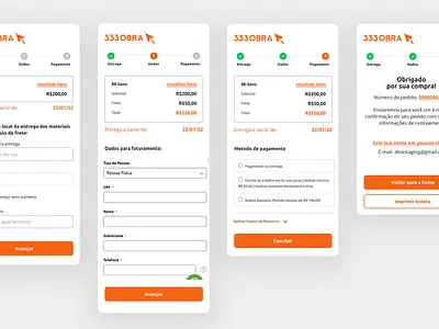 333 Obra | Checkout checkout ecommerce redesign sales stepbystep webdesign