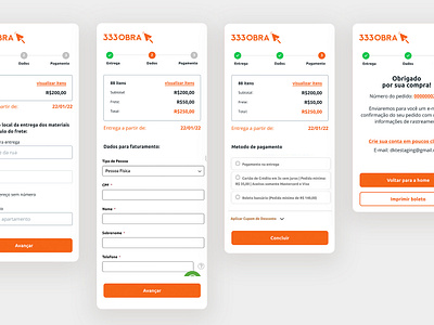 333 Obra | Checkout checkout ecommerce redesign sales stepbystep webdesign