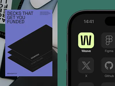 Weave&Pitch Branding brand branding graphic design icon identity logo poster symbol ui