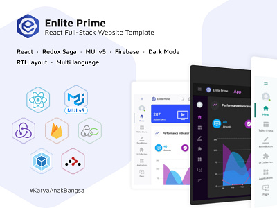 Enline Prime Admin Dashboard admin chart dark ui dashboard developer minialist react technology template ui ux website